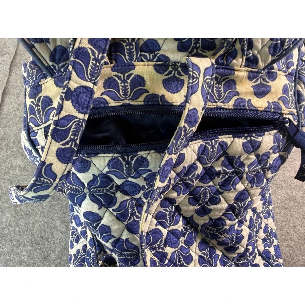 Vera Bradley Backpack Quilted Drawstring Cobalt Tile Lighten Up Summer 2016